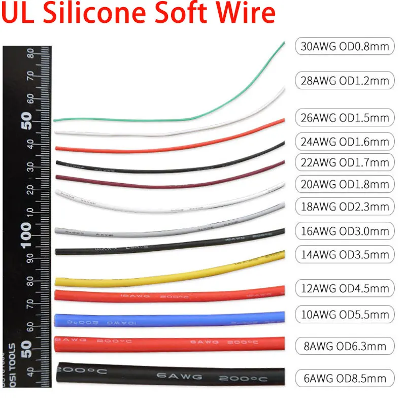 Wire 22 Gauge Copper - Cavo Resistente al Calore 1M/5M, 30