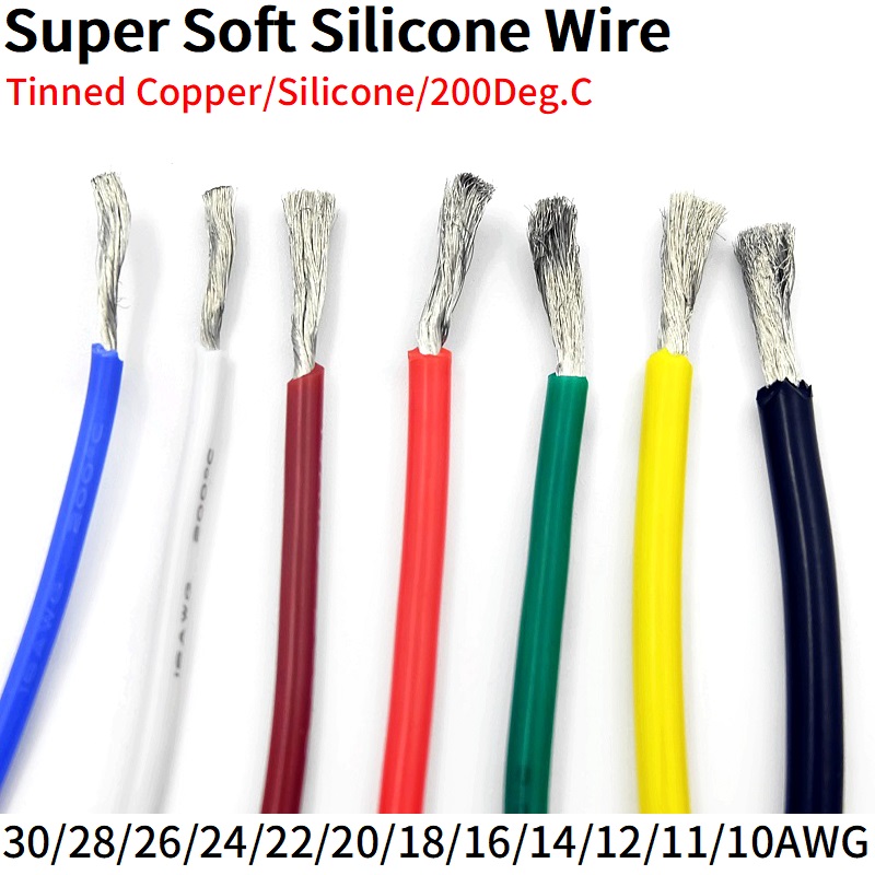 Wire 22 Gauge Copper - 2M/5M Filo di Gomma di Silicone