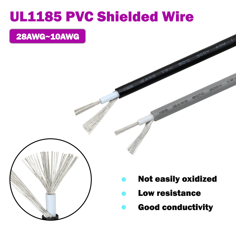 Wire 22 Gauge Copper - Cavo schermato in PVC UL1185 da