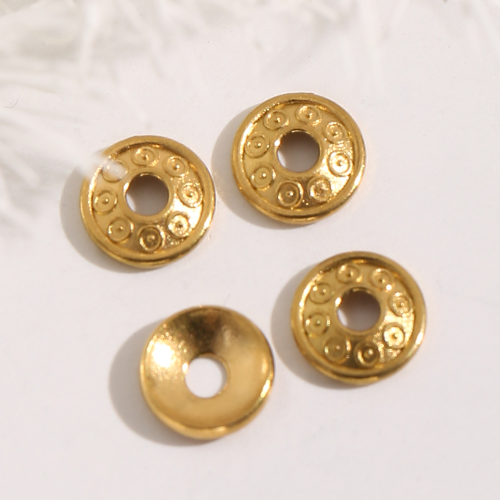 Bead Cap Flower - 20 pezzi 6 mm in acciaio