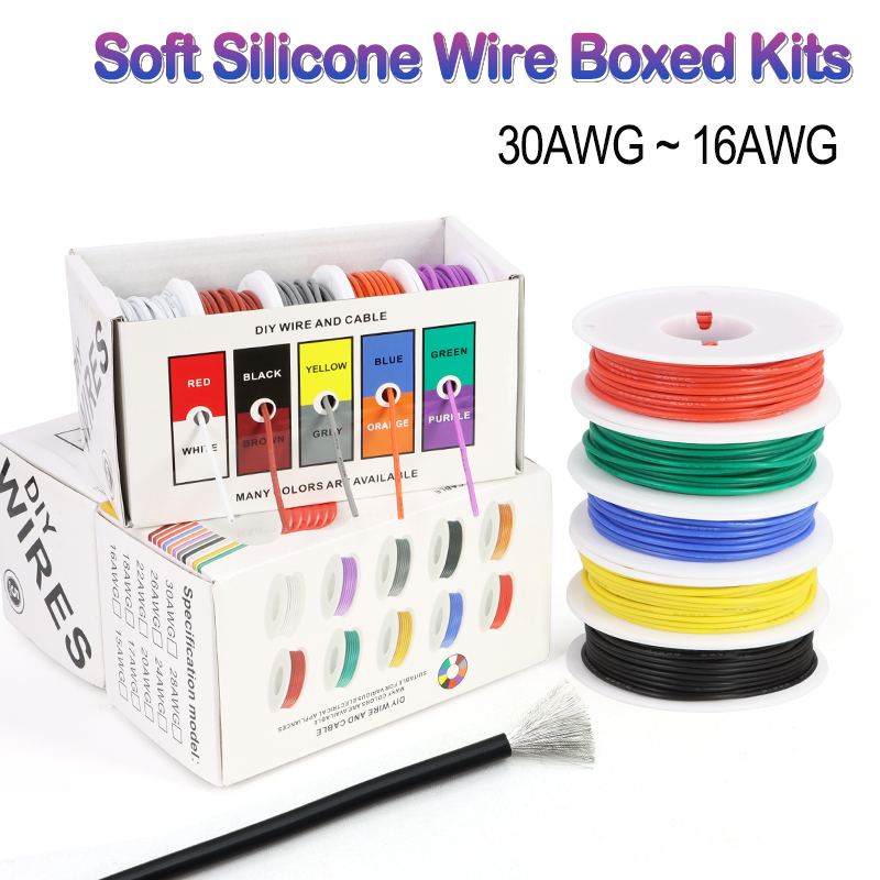 Wire 22 Gauge Copper - Kit in Scatola di Cavi Elettrici
