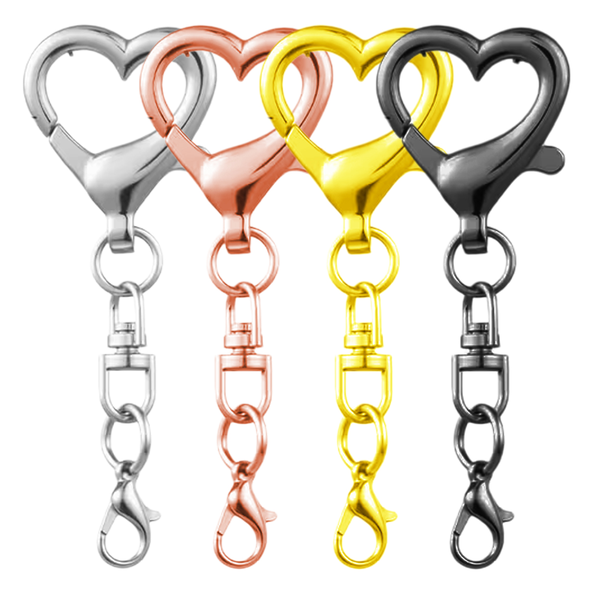 Jewelry Making Chain - 5/15/30 Pezzi Moschettone a Molla Girevole
