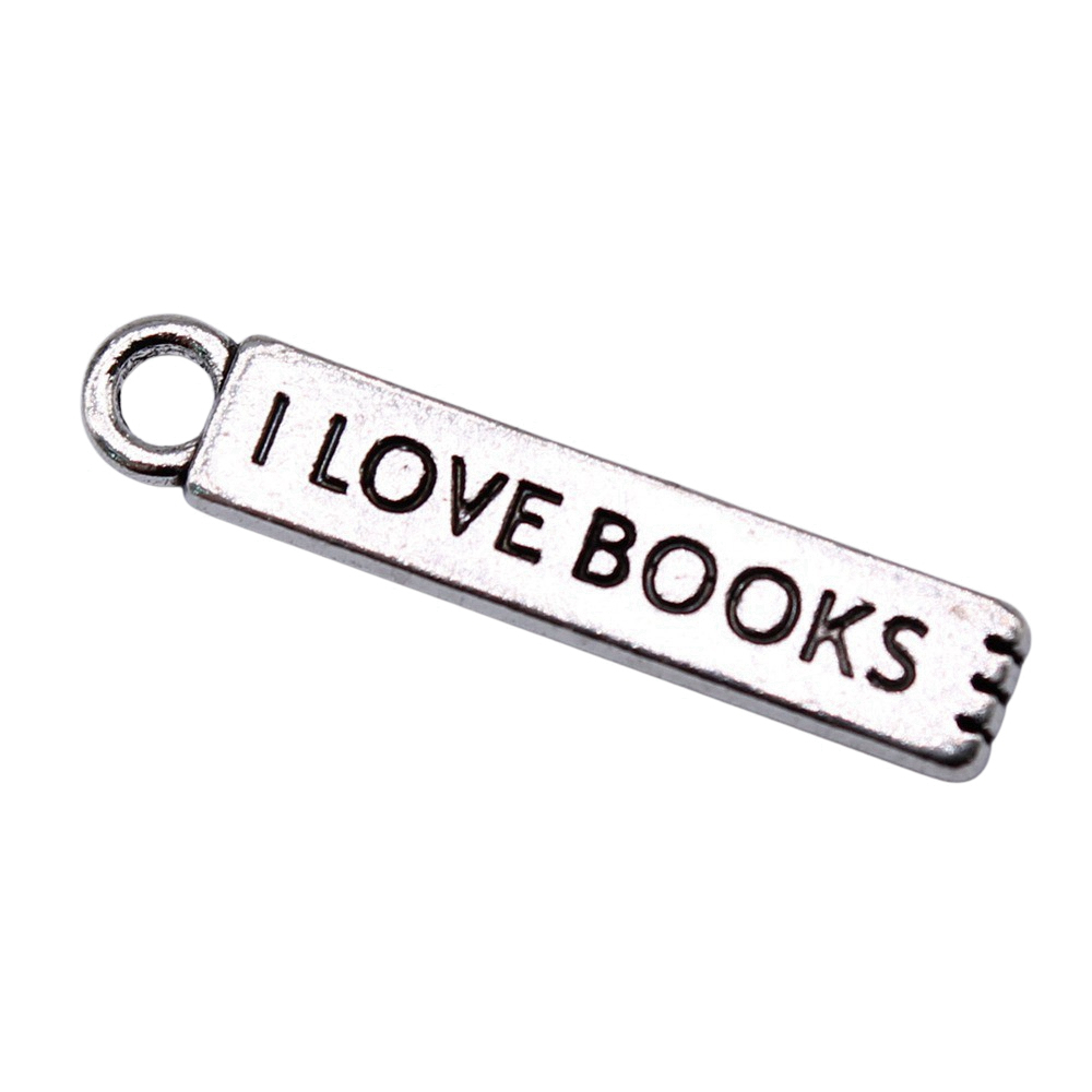 Jewelry Making Books - 20 pz/lotto I Love Books Charms