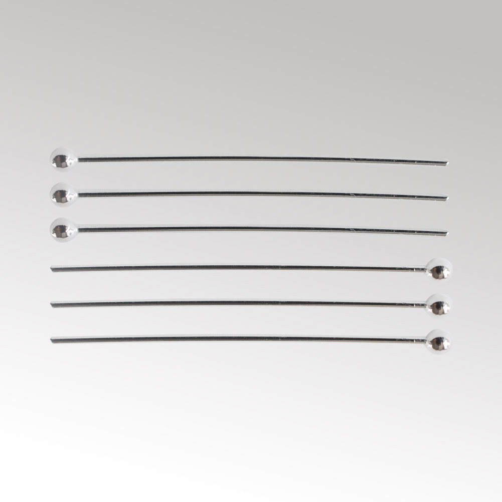 Jewelry Making Pieces - Perni a testa sferica in argento