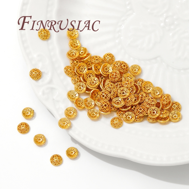 Bead Cap Flower - Cappucci per perline placcati oro 18