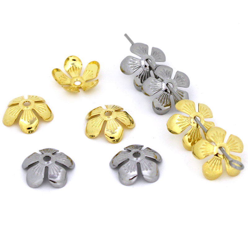 Bead Cap Flower - 50 pz 11mm in acciaio inossidabile