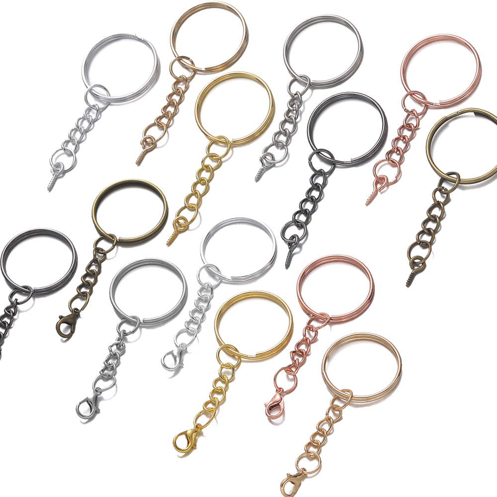 Jewelry Making Chain - 10 pz/lotto Anelli portachiavi da 25
