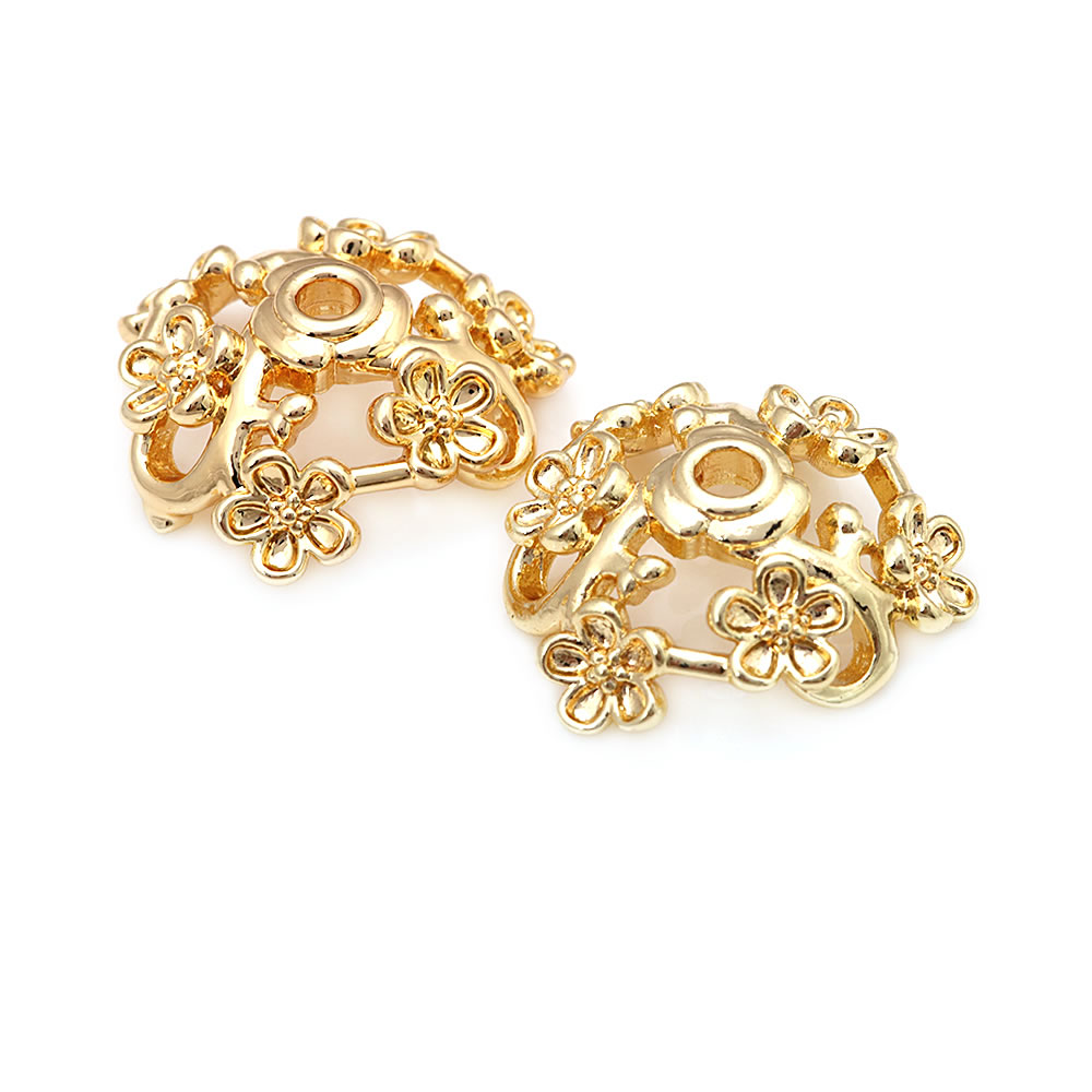 10 pezzi 18 carati Color oro o - Bead Cap Flower recensione e prezzo