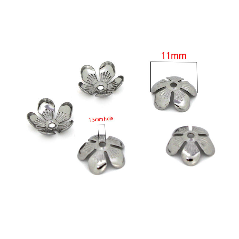 50 pz 11mm in acciaio inossida - Bead Cap Flower recensione e prezzo